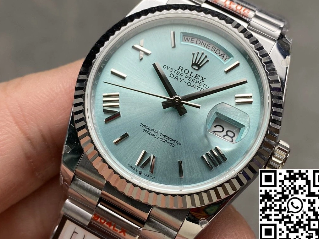 v5 M128236-0018 QF Tungsten Date Steel Factory Rolex White Day Dial 36mm 0805